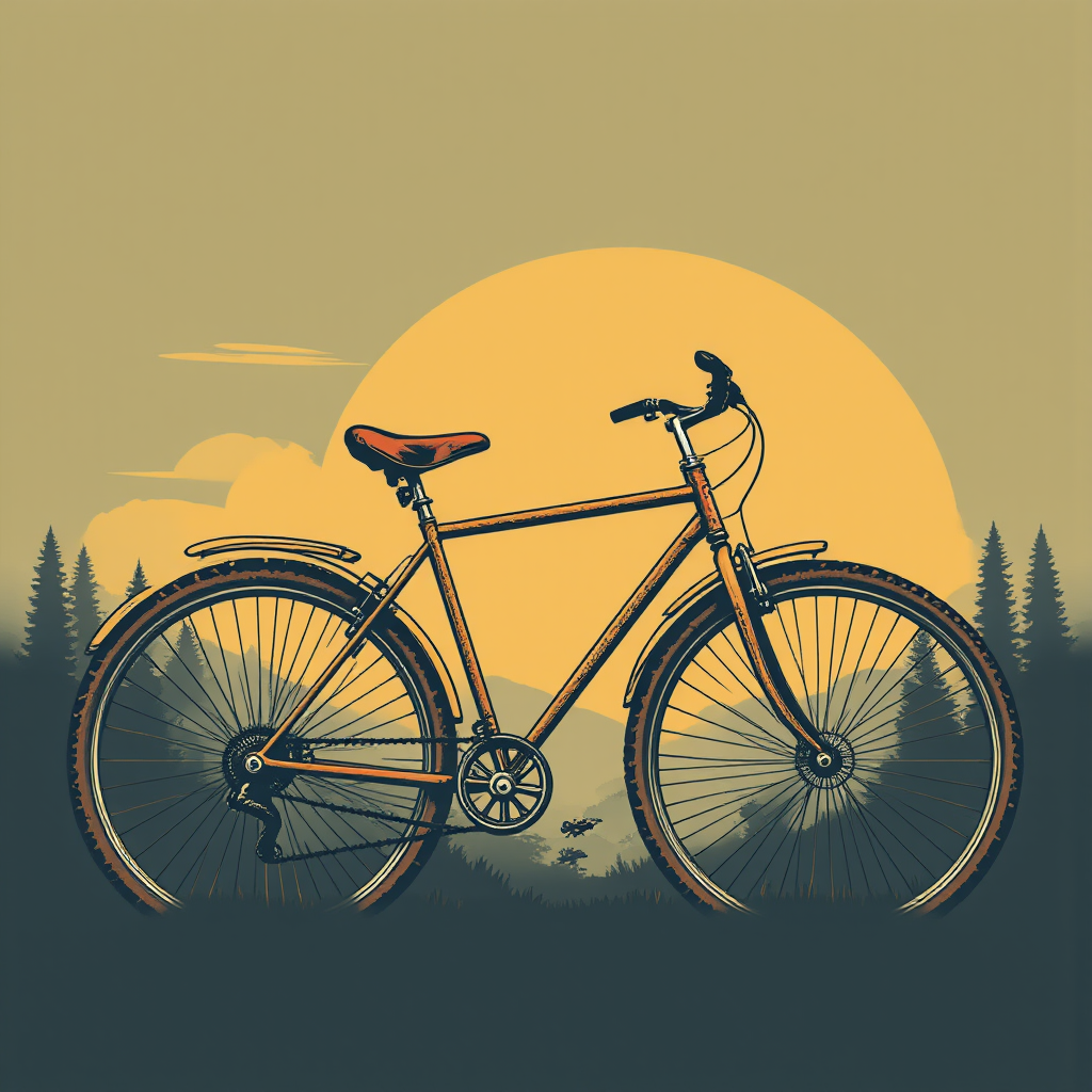 Mountain bike in vintage