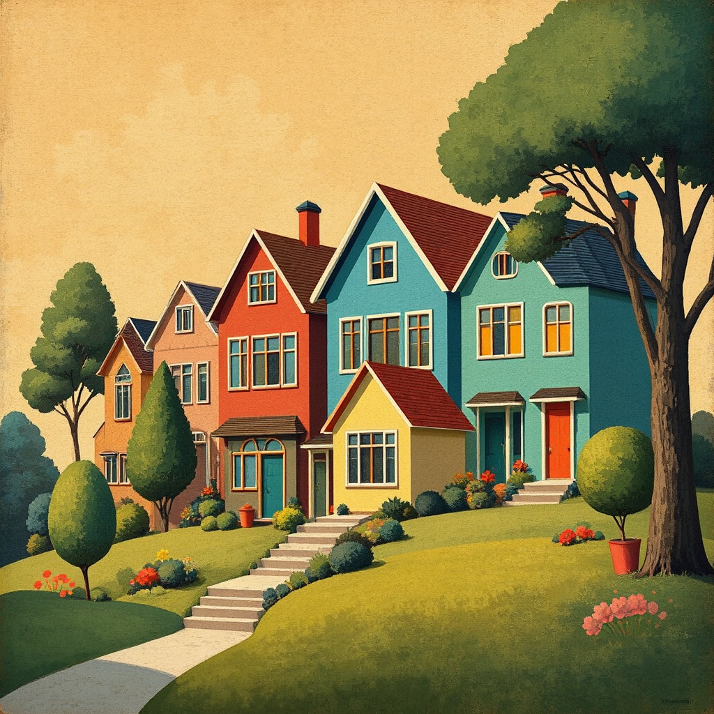 Colorful Art Deco style