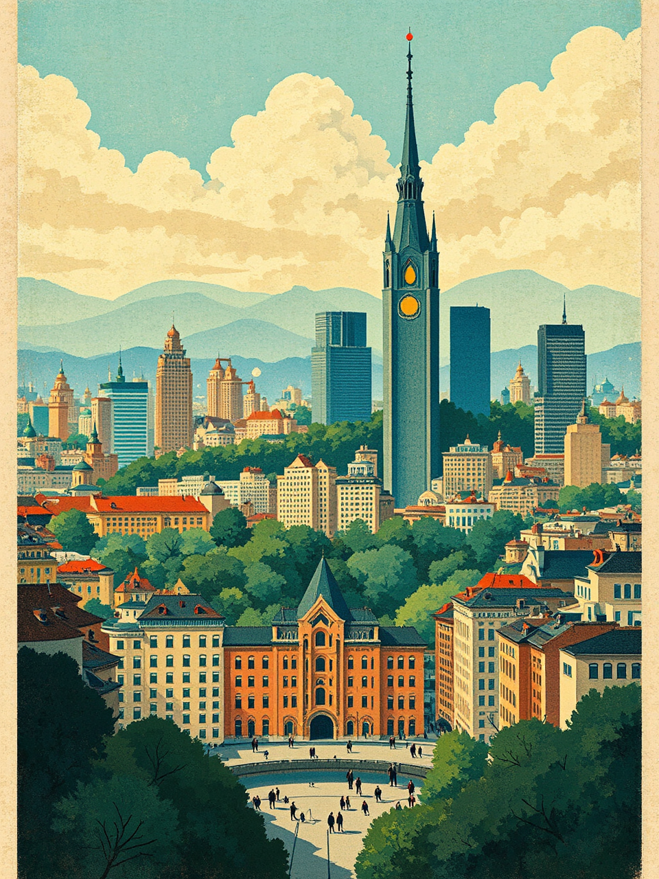 Art Deco illustration of