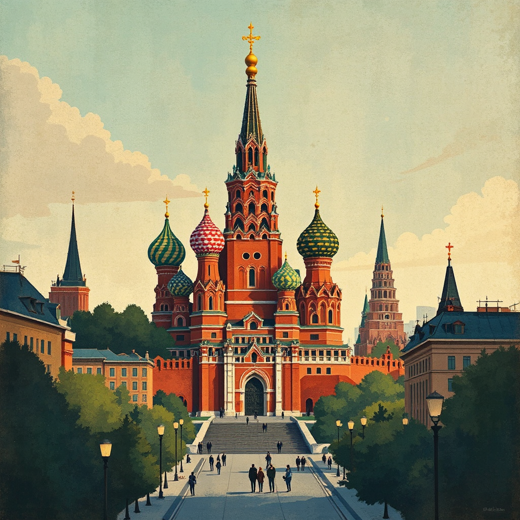 Moscow cityscape in Art