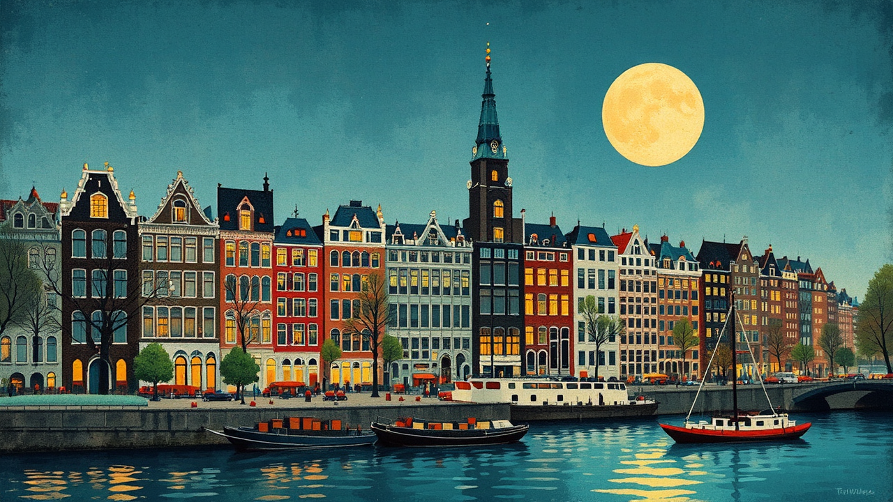 Digital art deco cityscape