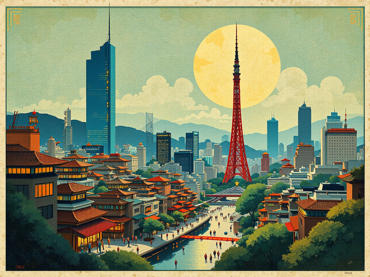 Art Deco style digital