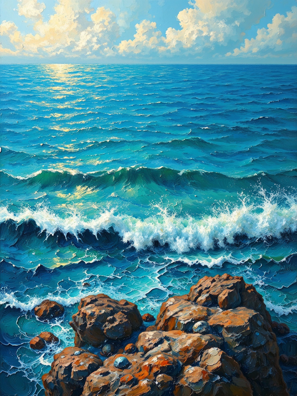 An oil painted portrait