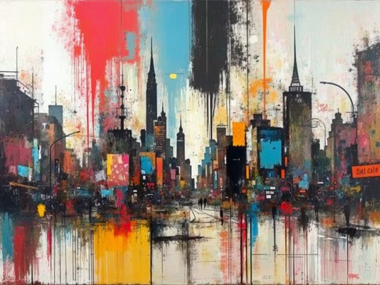 Abstract urban street art