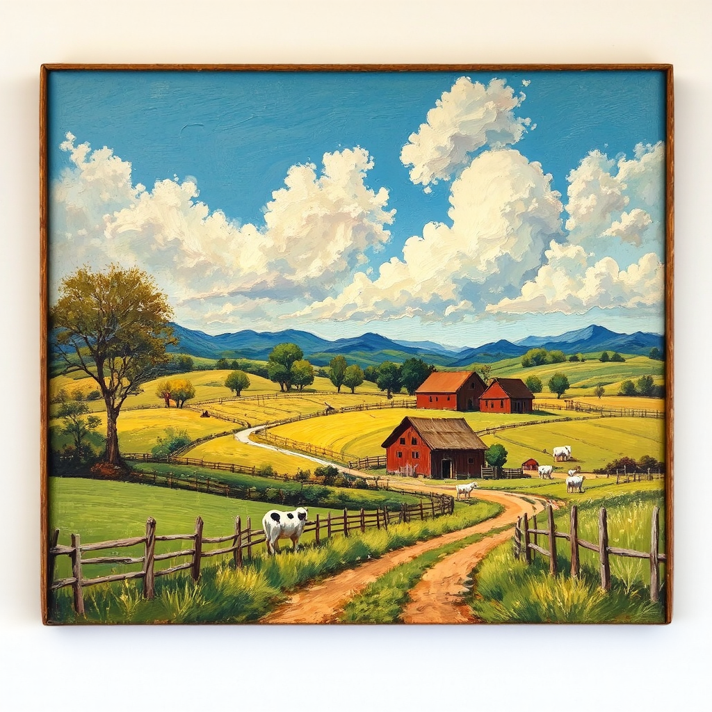 A rural landscape with