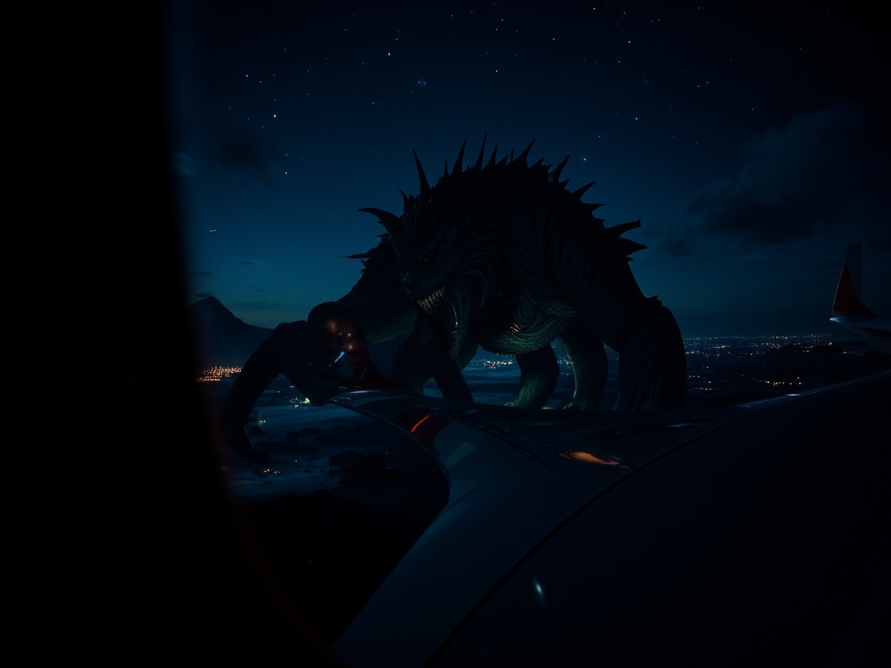 Giant creature in distant