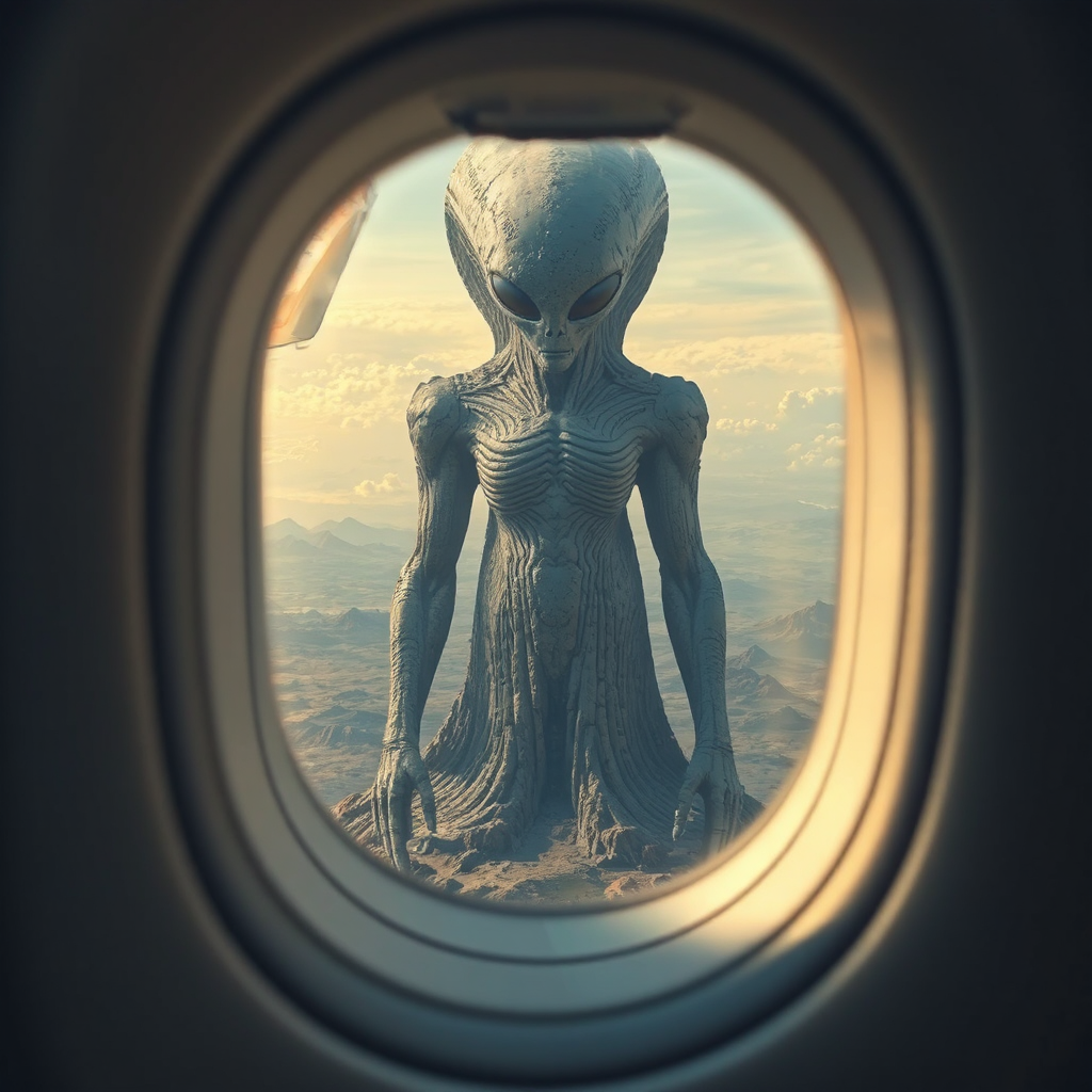 A giant alien statue