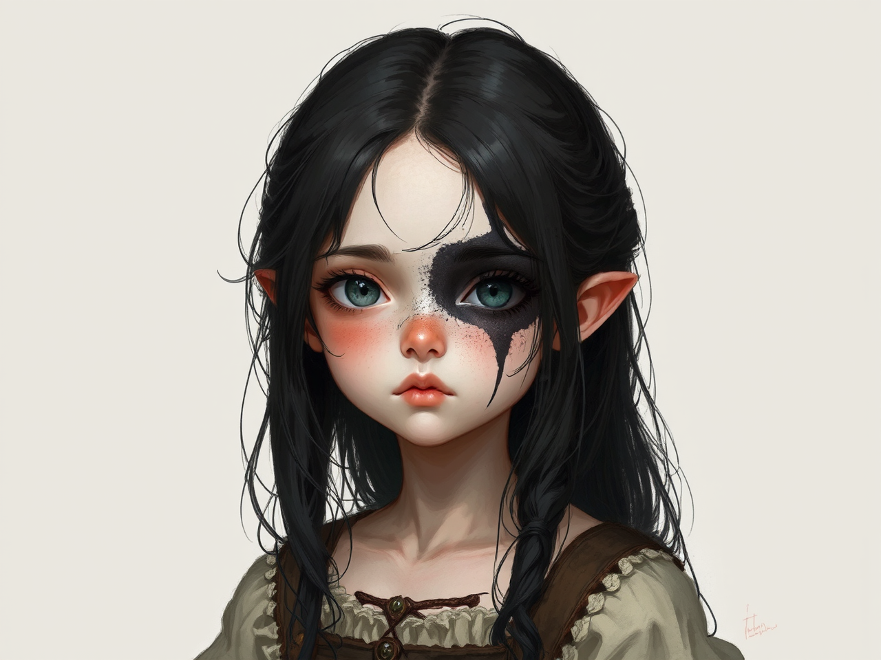 Girl with large facial