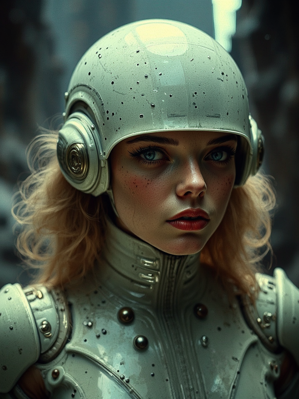 A futuristic cityscape in