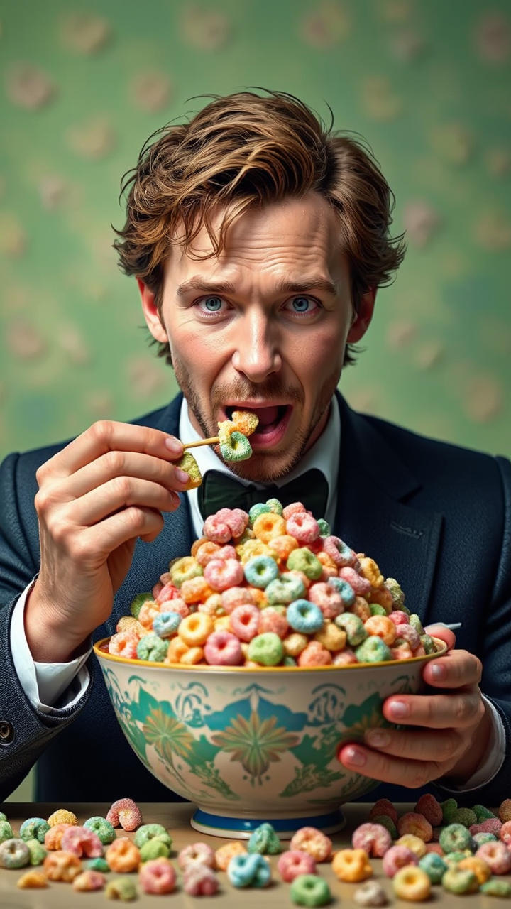 Benedict Cumberbatch eats Lucky
