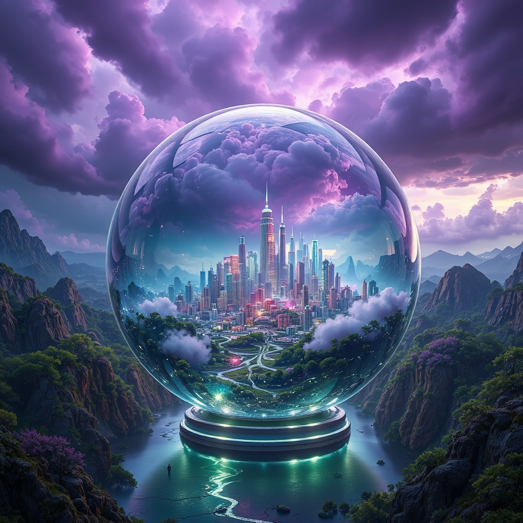 Glass sphere encloses a