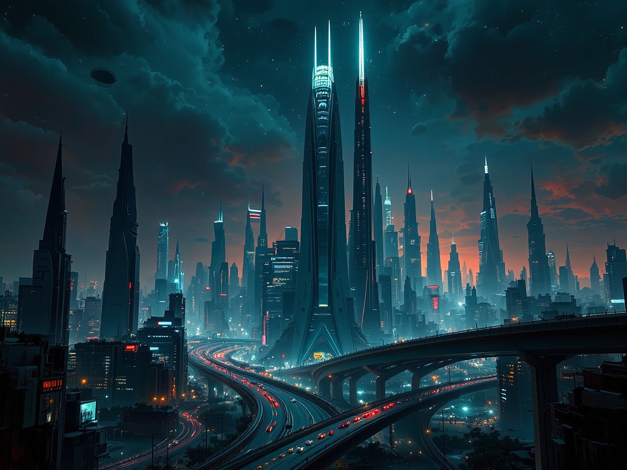 A futuristic and dystopian