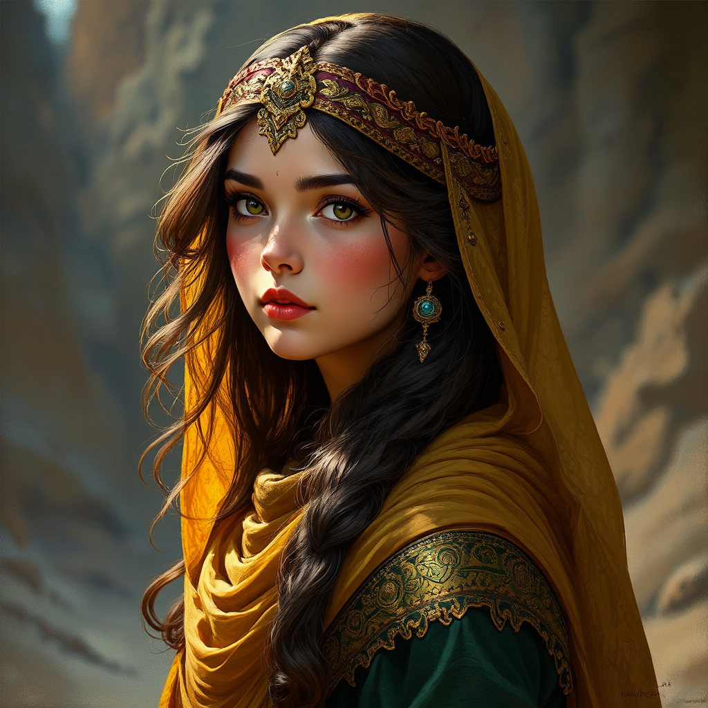 Young princess in ornate