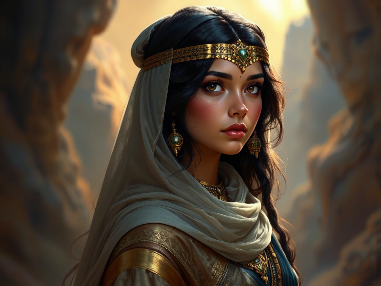 Young girl in traditional