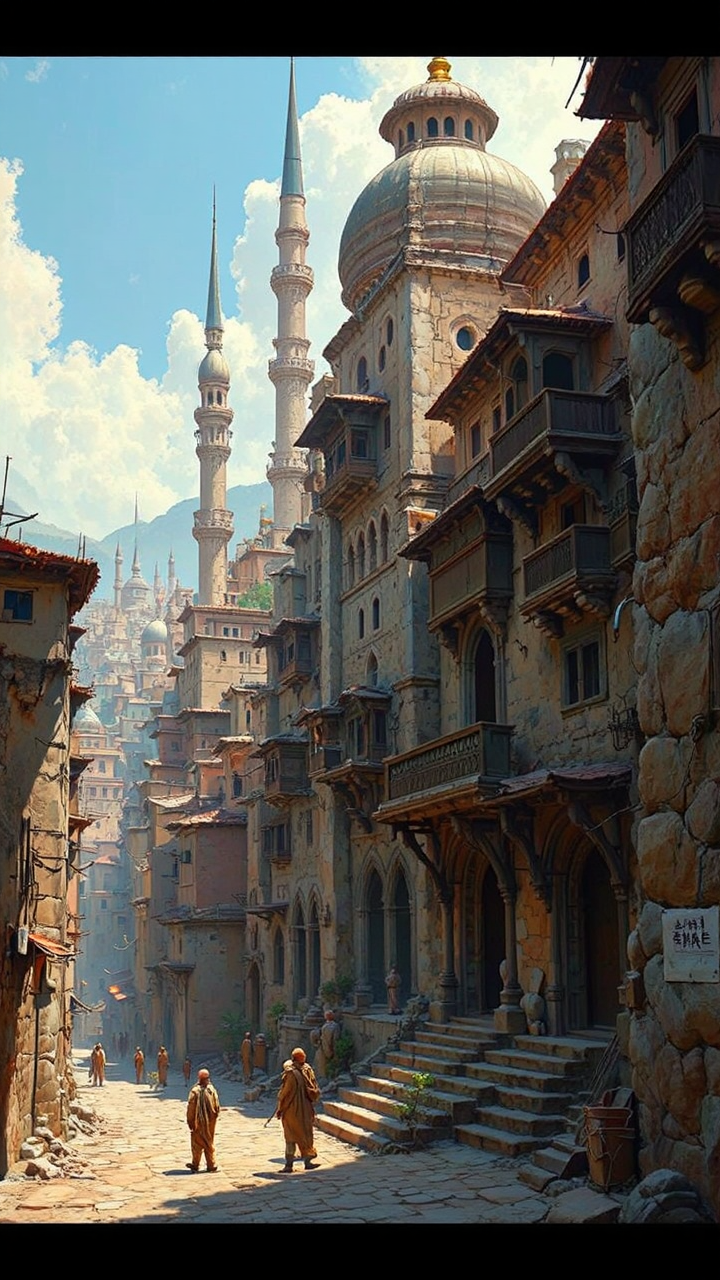 Empty city streets and