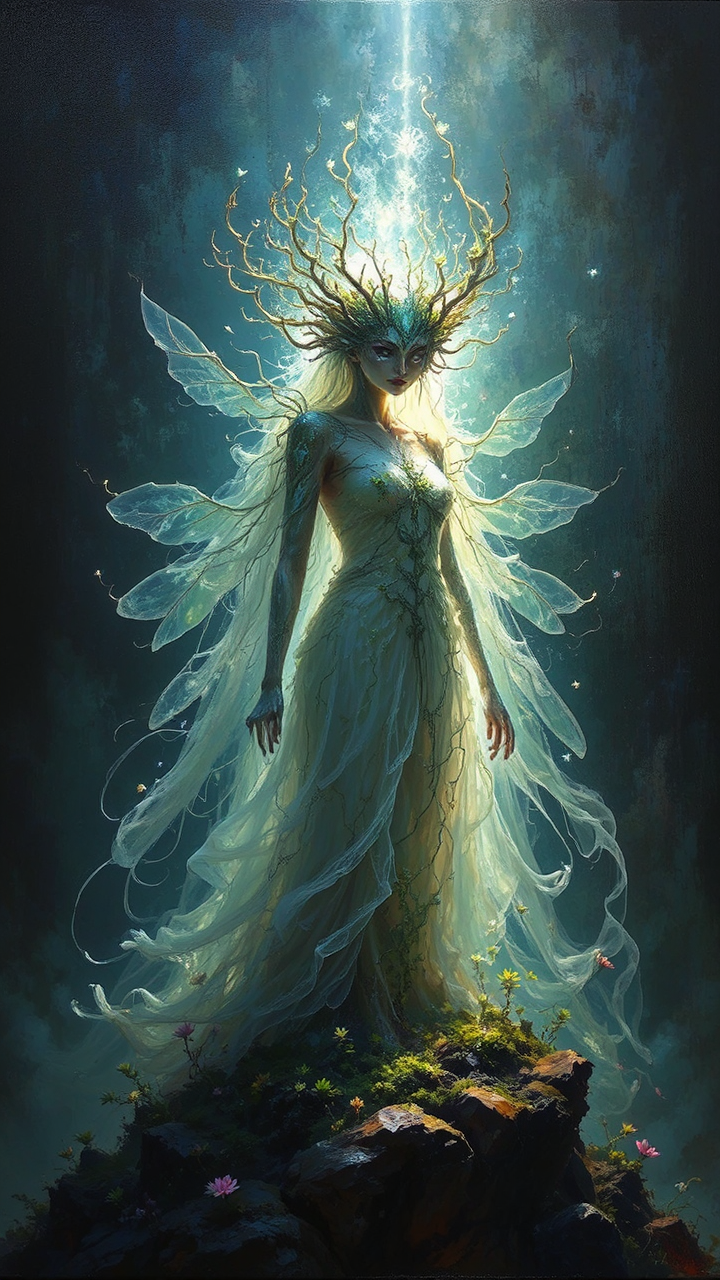 Earth spirit with radiating