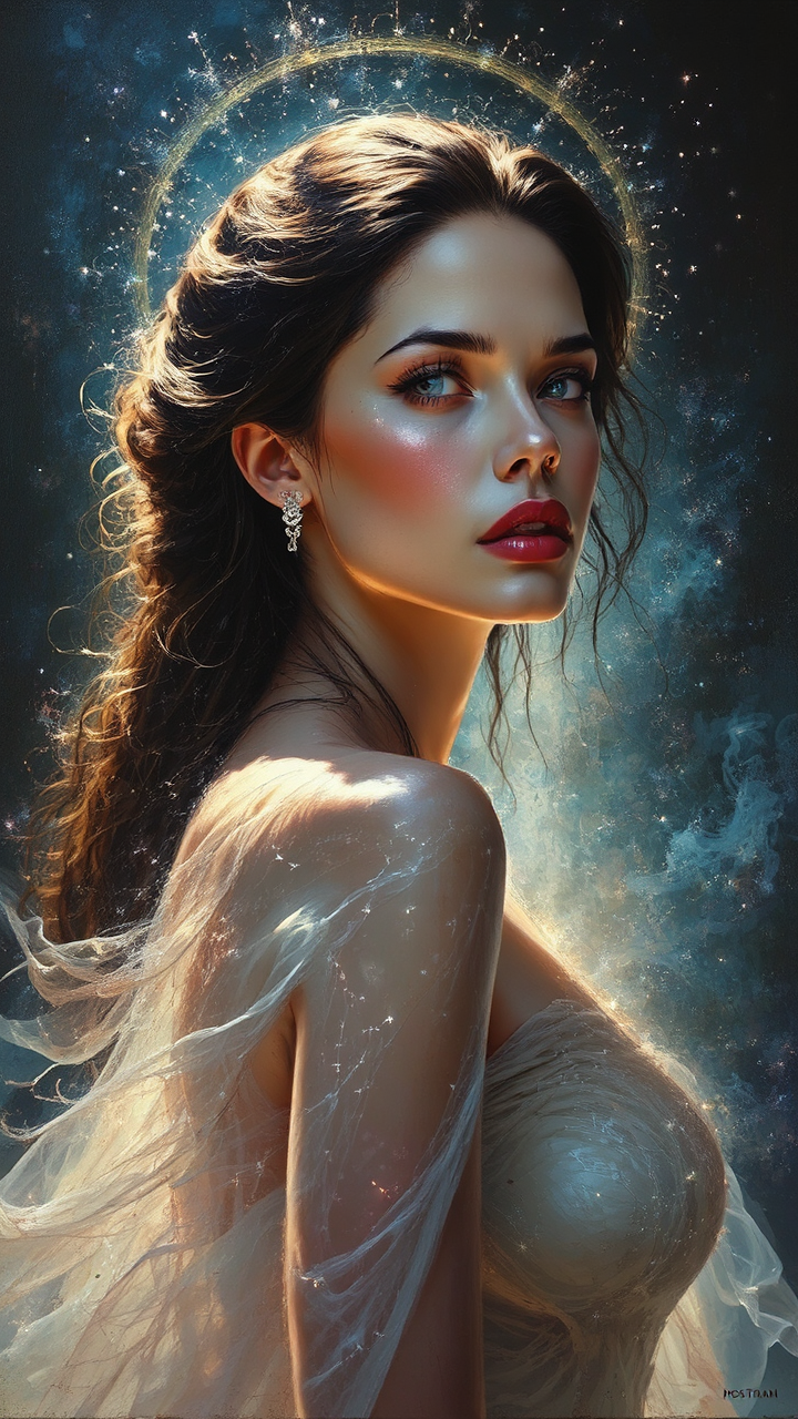 Angelina Jolie with ethereal