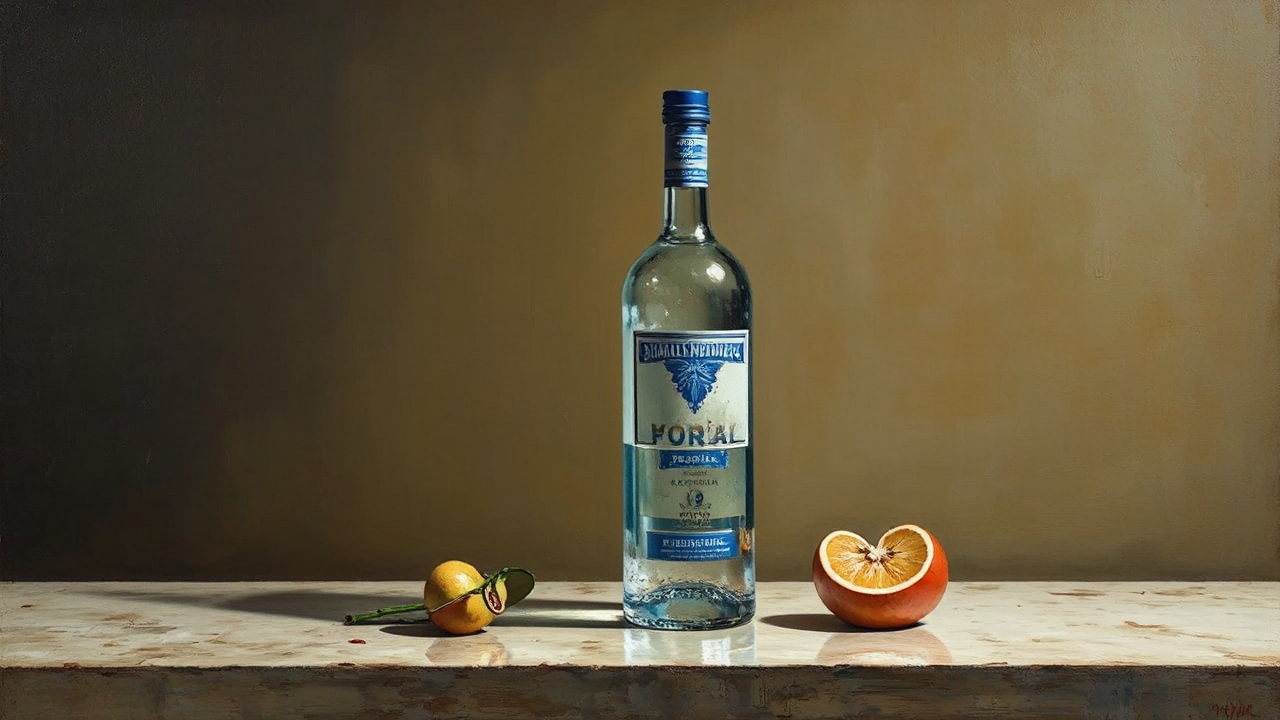 Painting of a vodka