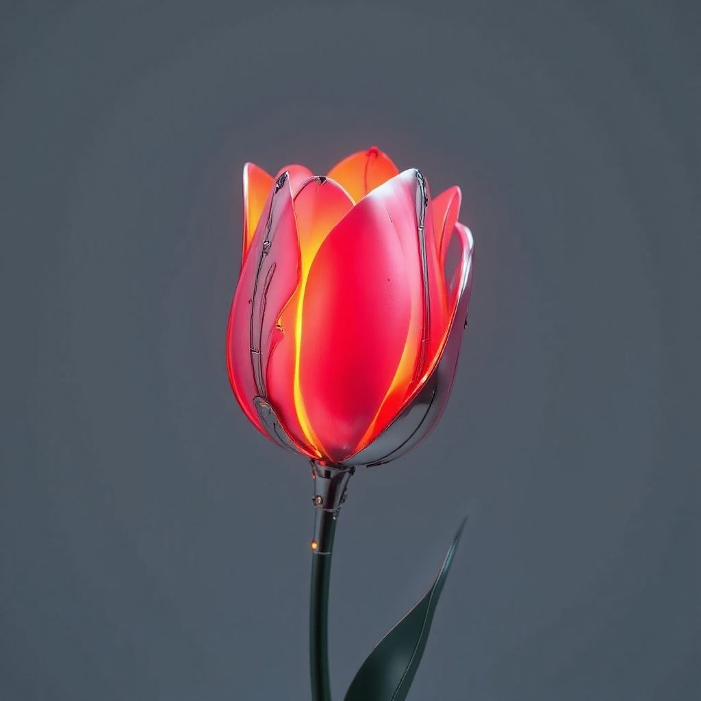 A mechanical, cybernetic flower.