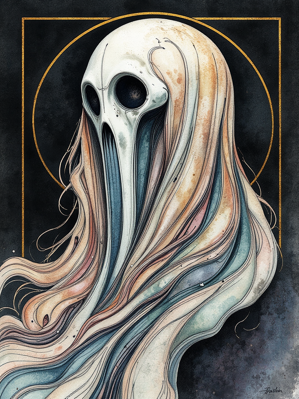 Woman with glowing eyes