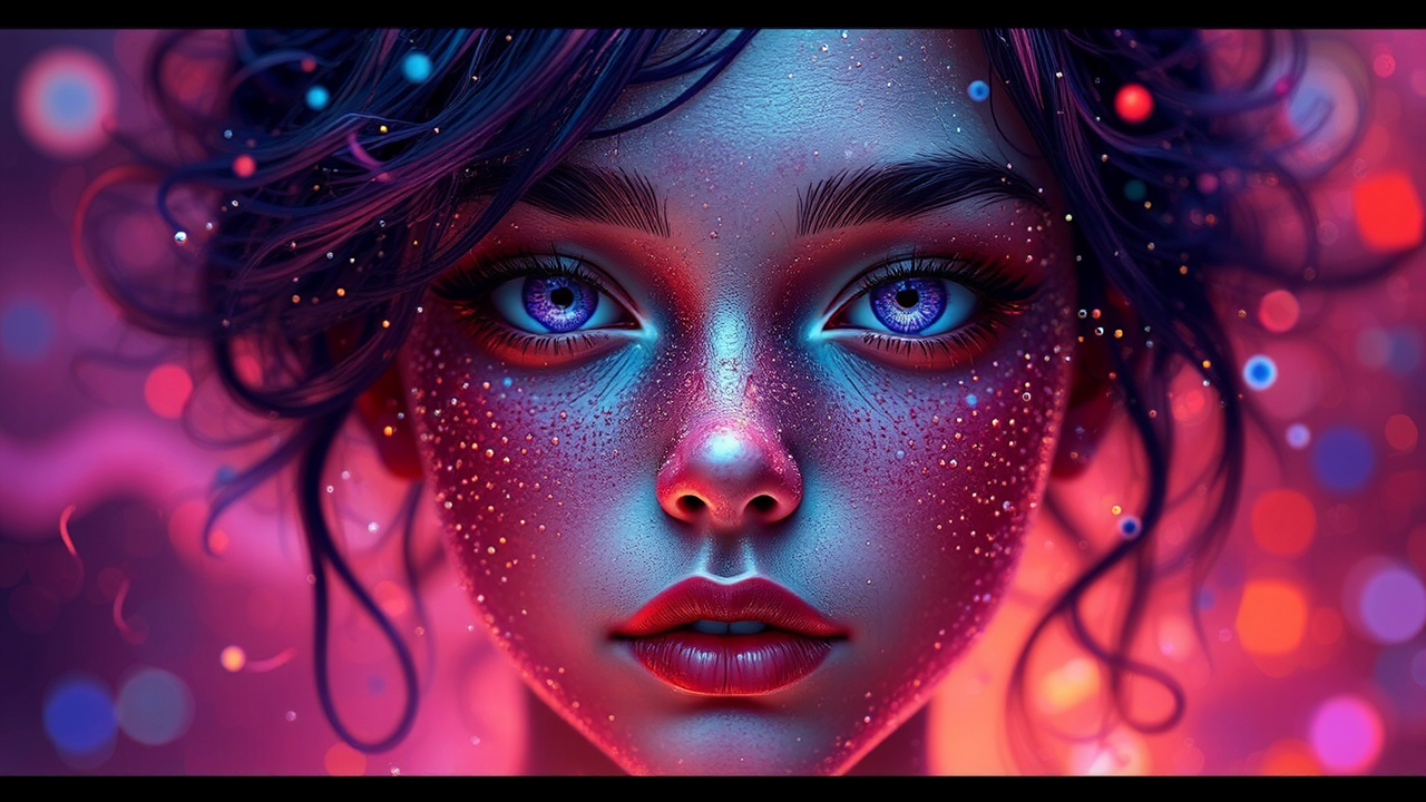 A stylized, abstract AI