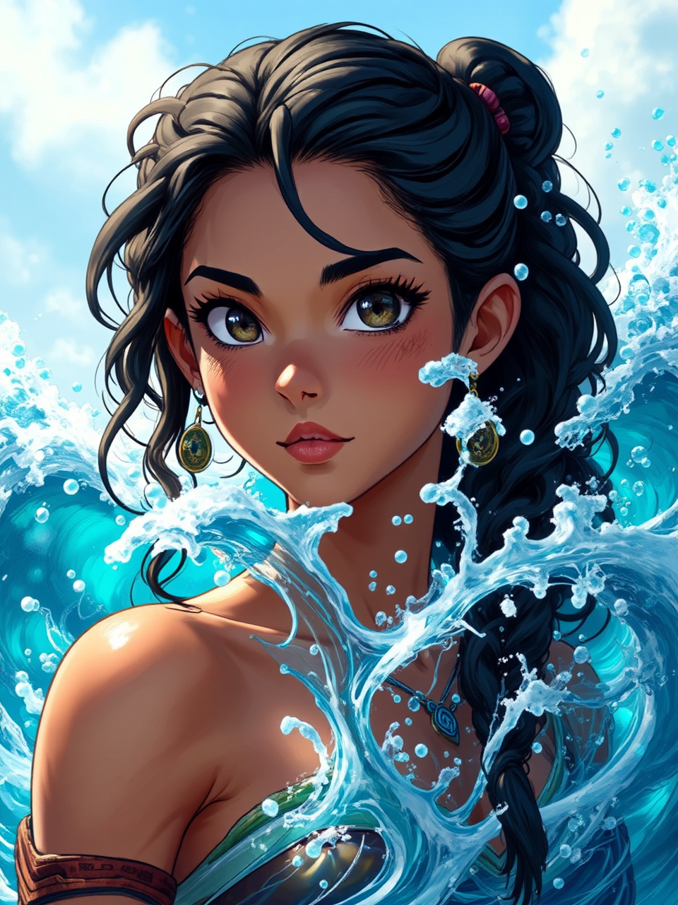 Latina Katara with water