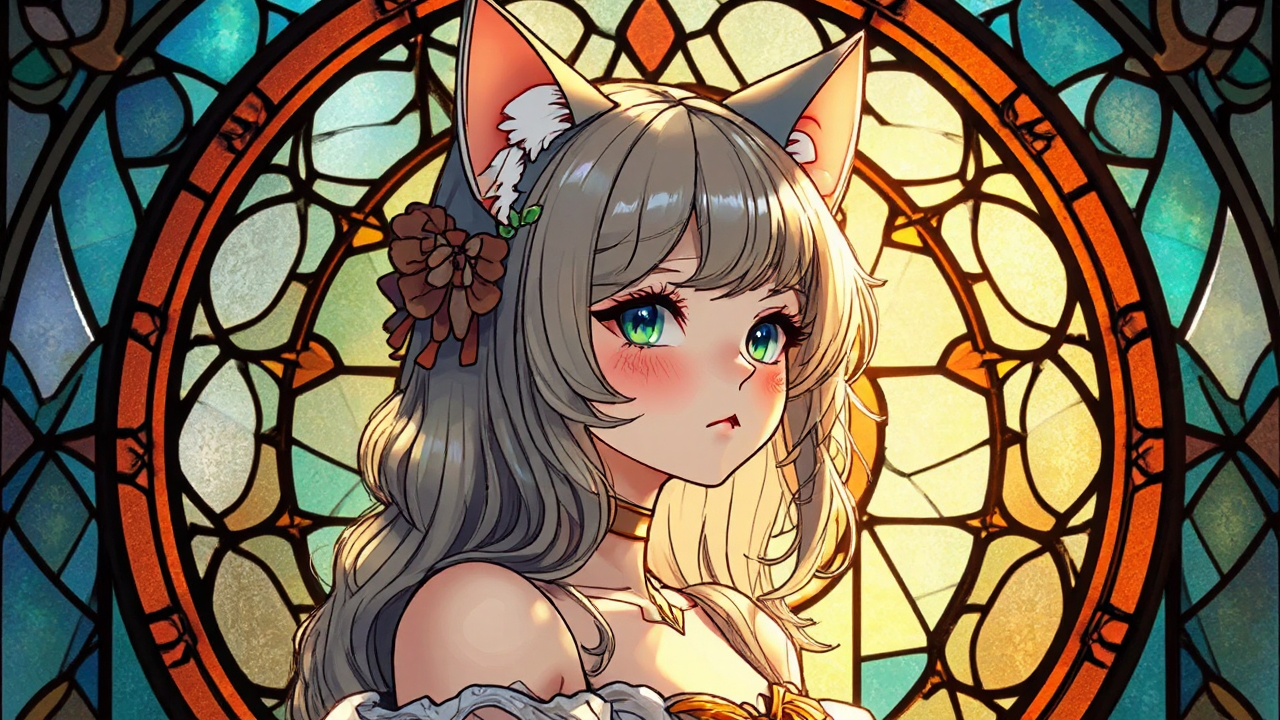 Stained glass window with