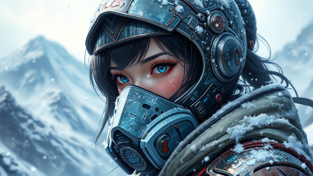 Metallic cyber ninja in