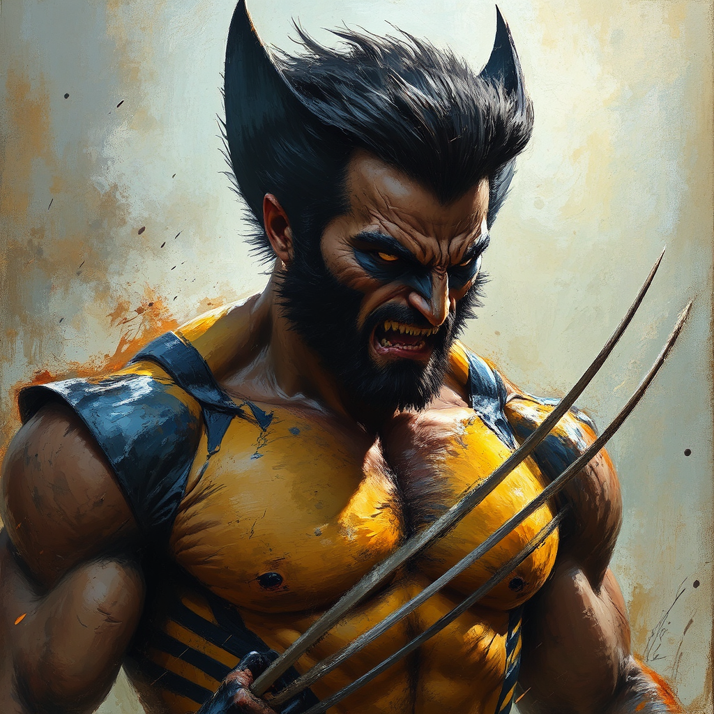 A painting of Wolverine