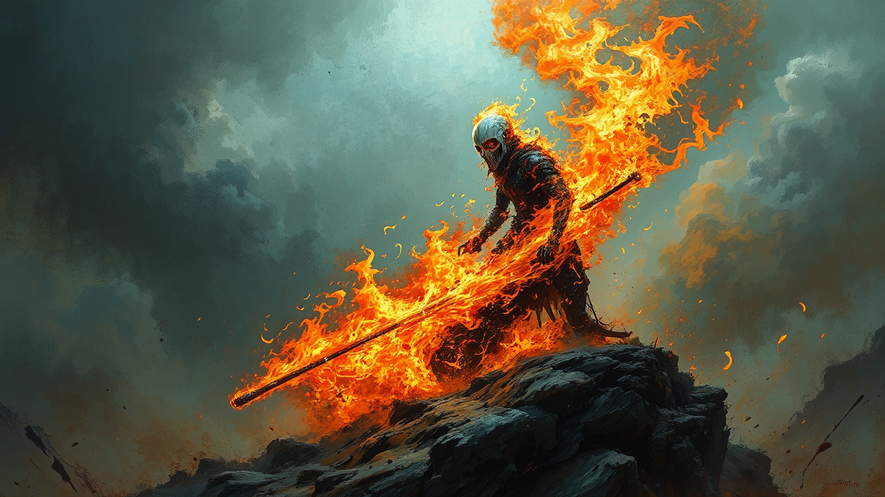 Painting of Ghost Rider