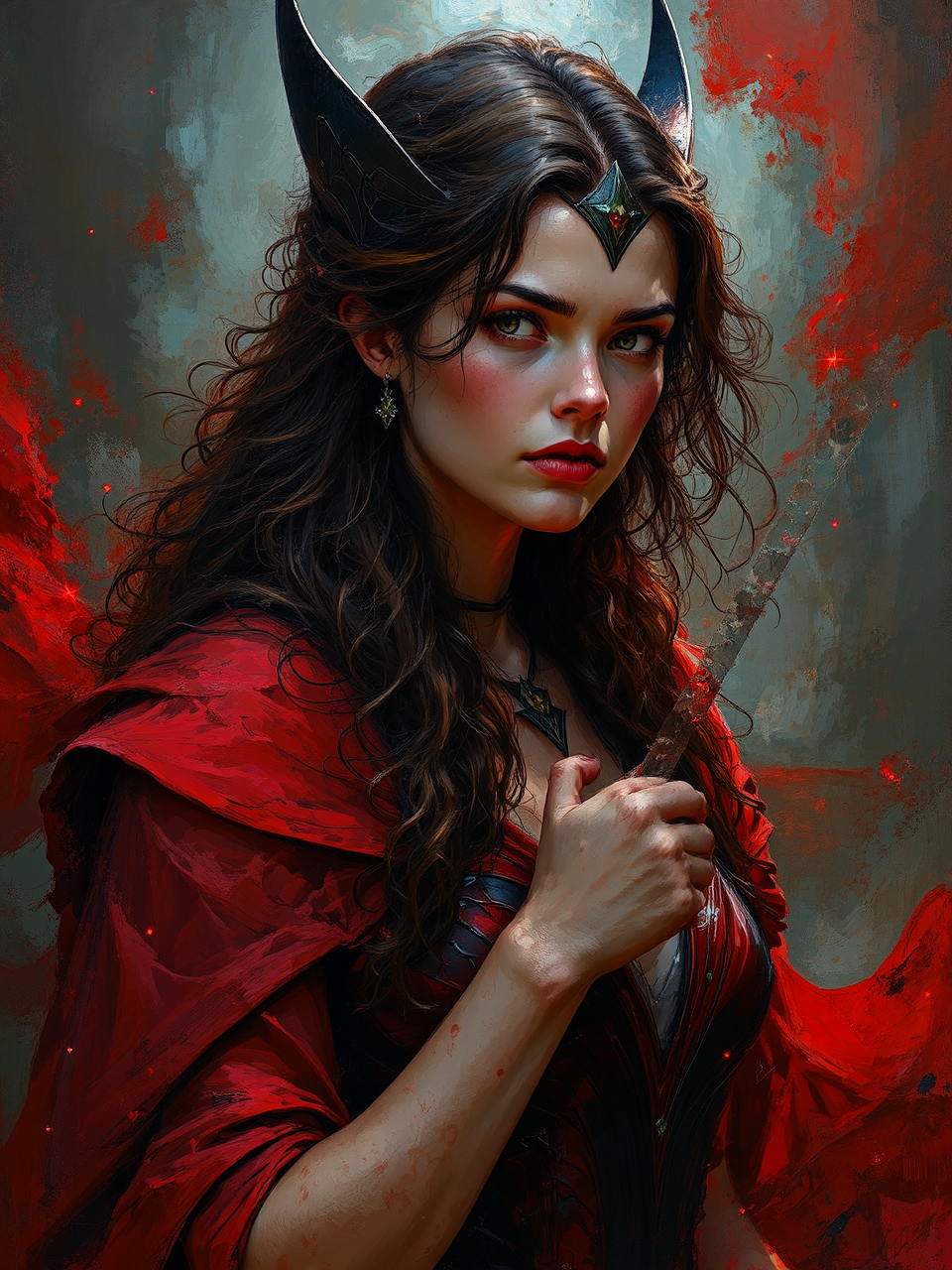 Painting of Scarlet Witch