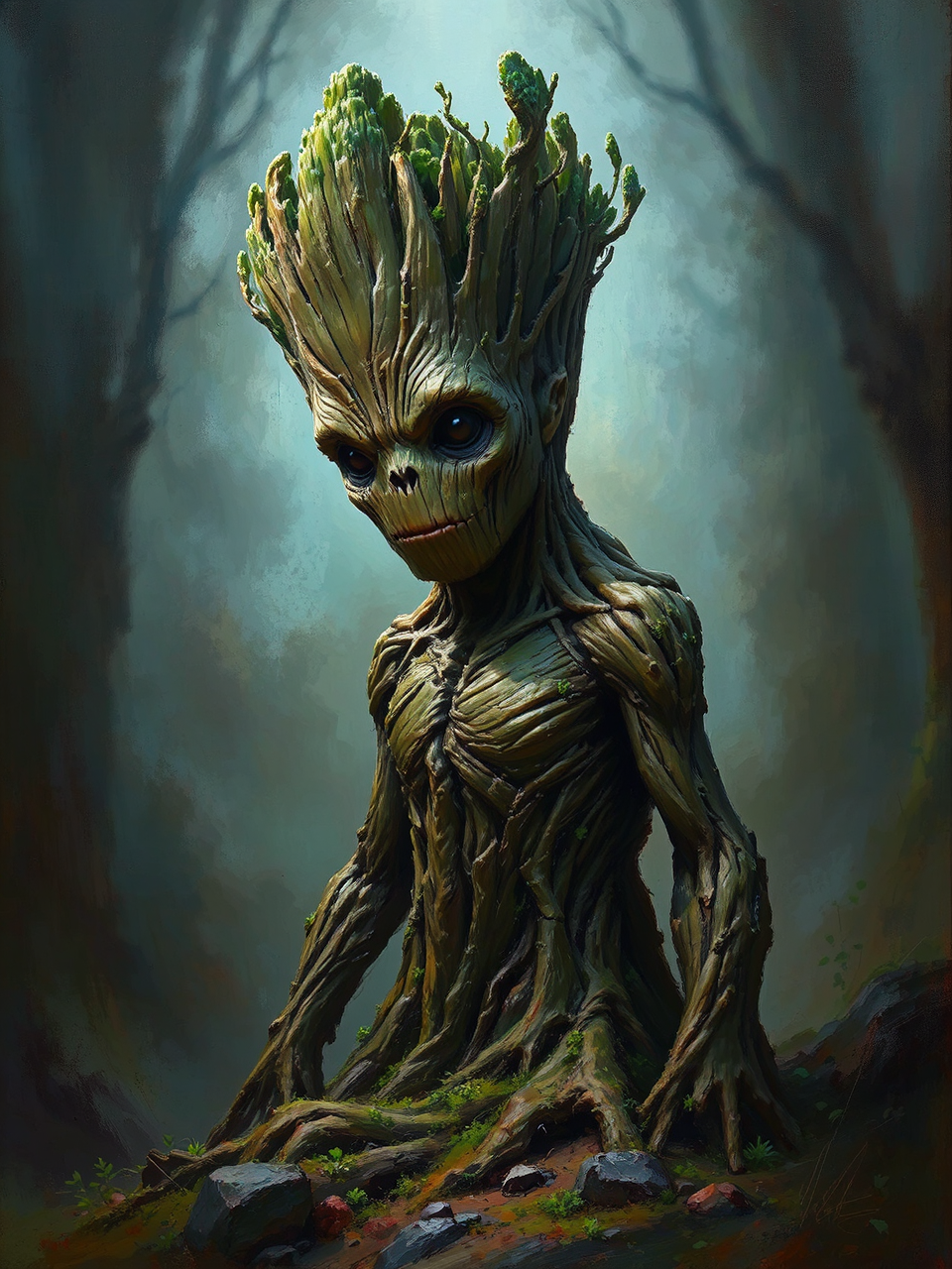 Groot in dark fantasy