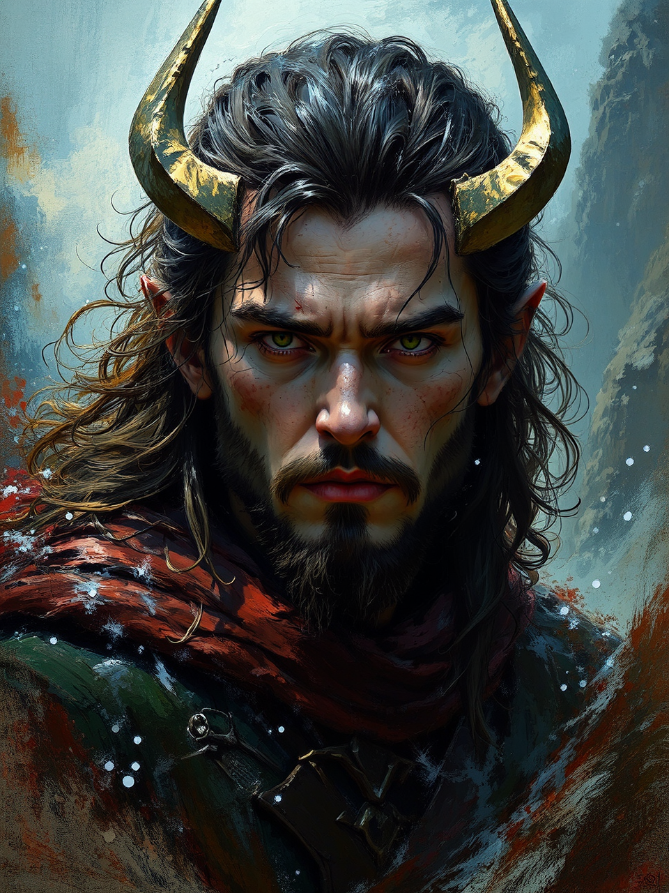 Painting of a horned