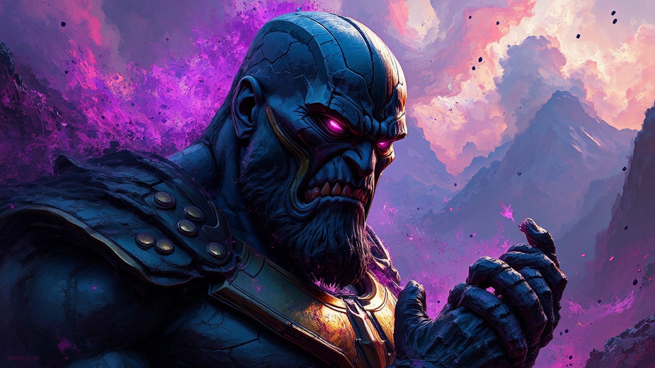 Painting of Thanos in
