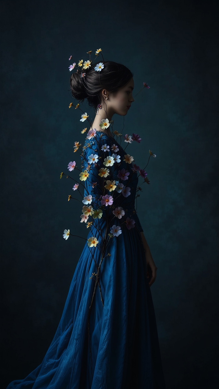 Woman made of branches