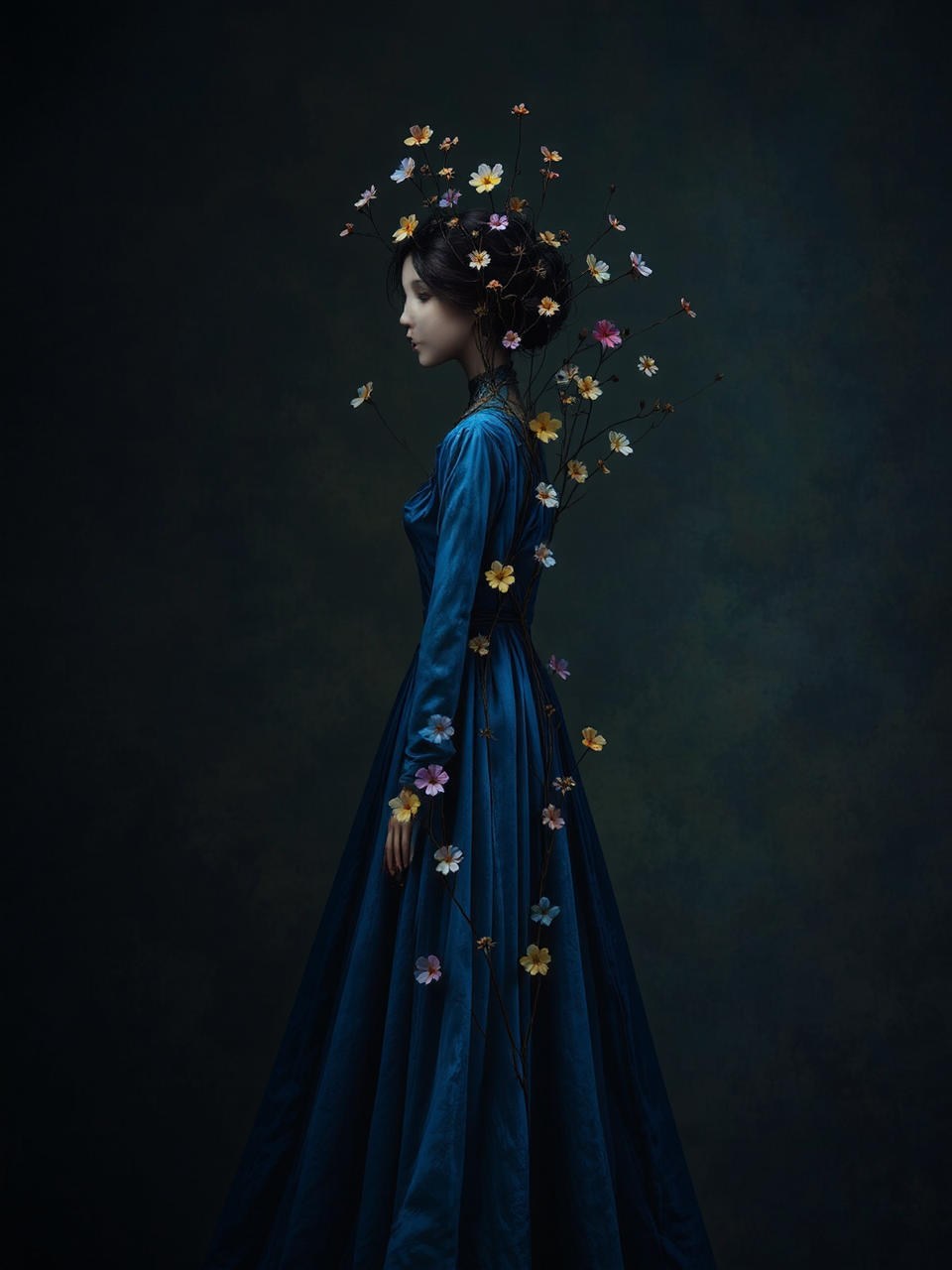 Female with twig body