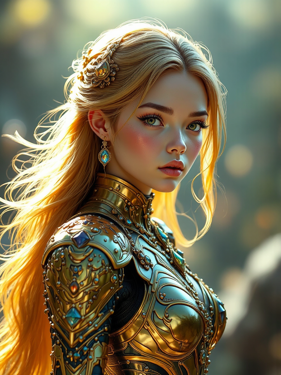 Female character in neopunk