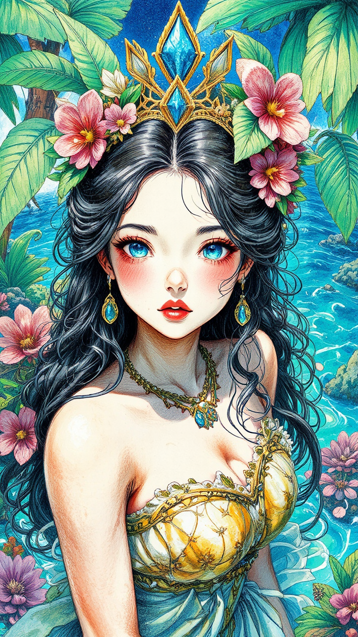 Tropical princess in an