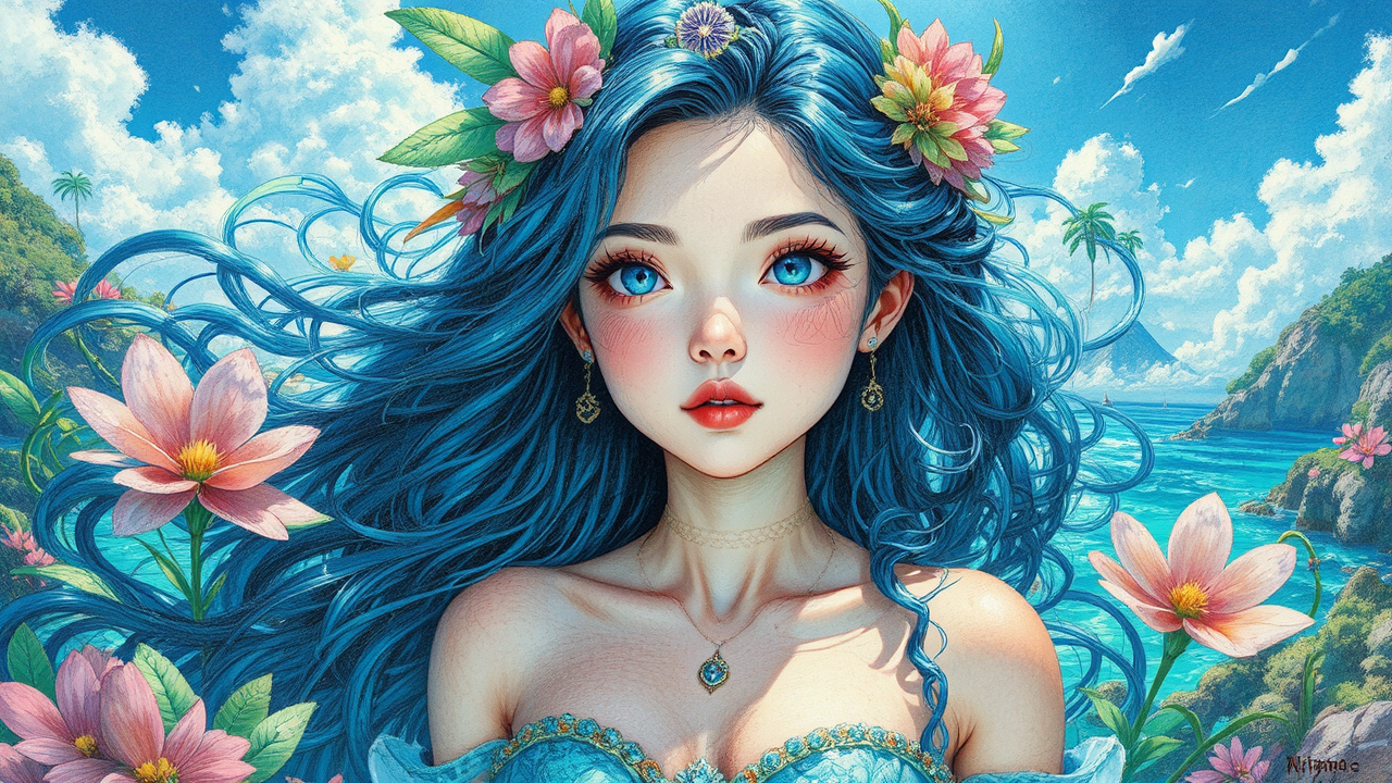 Tropical princess in an