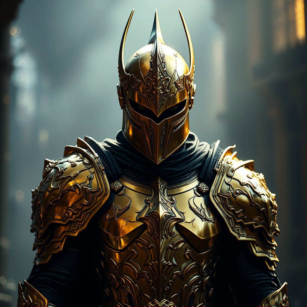 Dark knight in gold