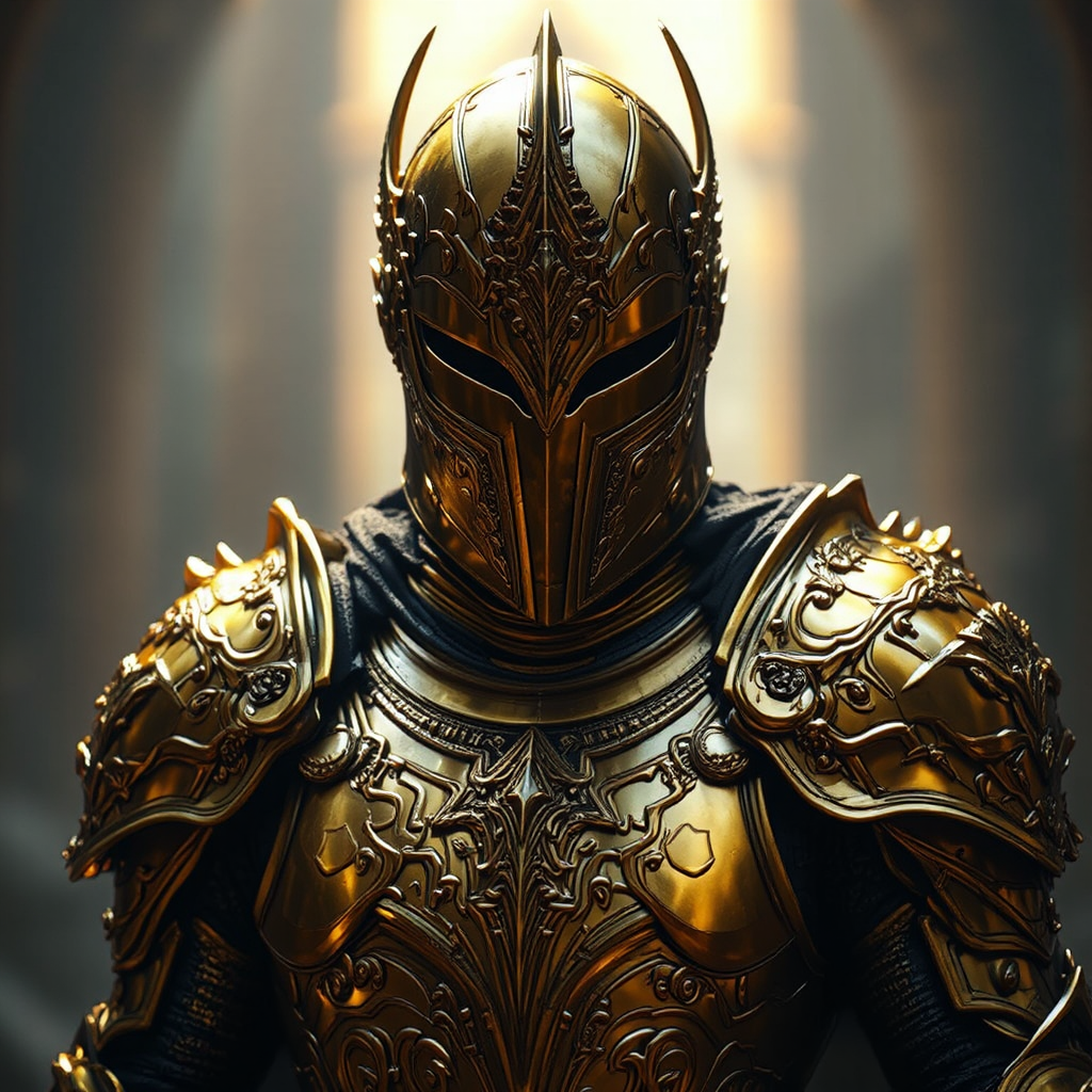 Dark knight in gold