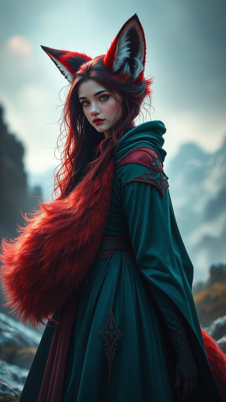 A beautiful, hyper-realistic sorceress