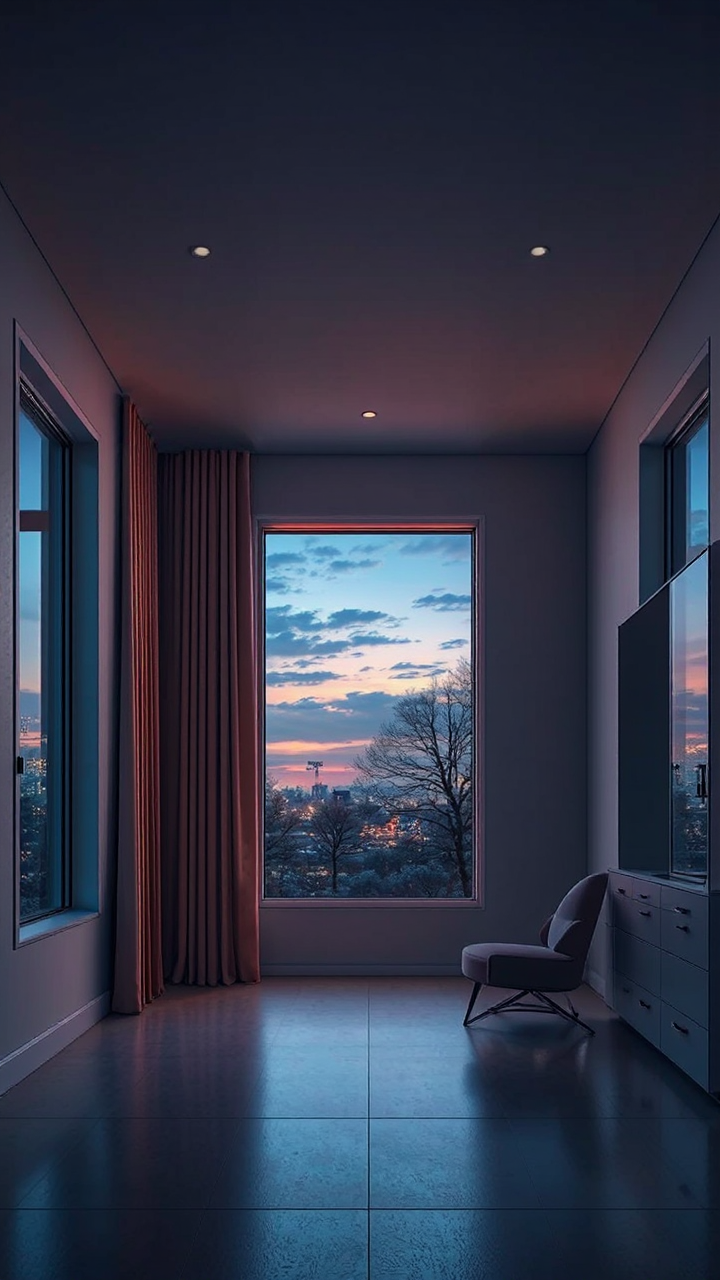 Modern dressing room at