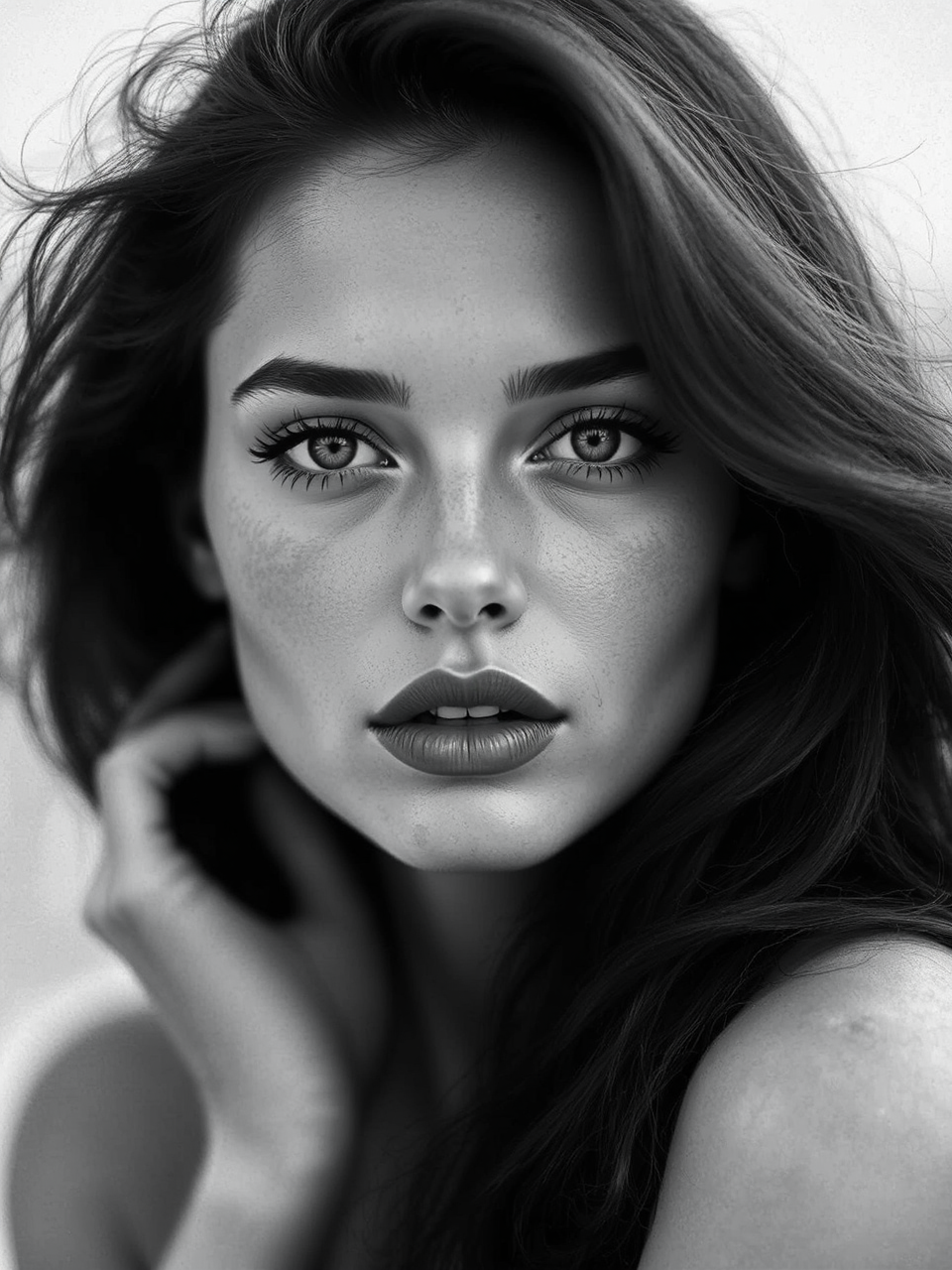 Close-up black and white