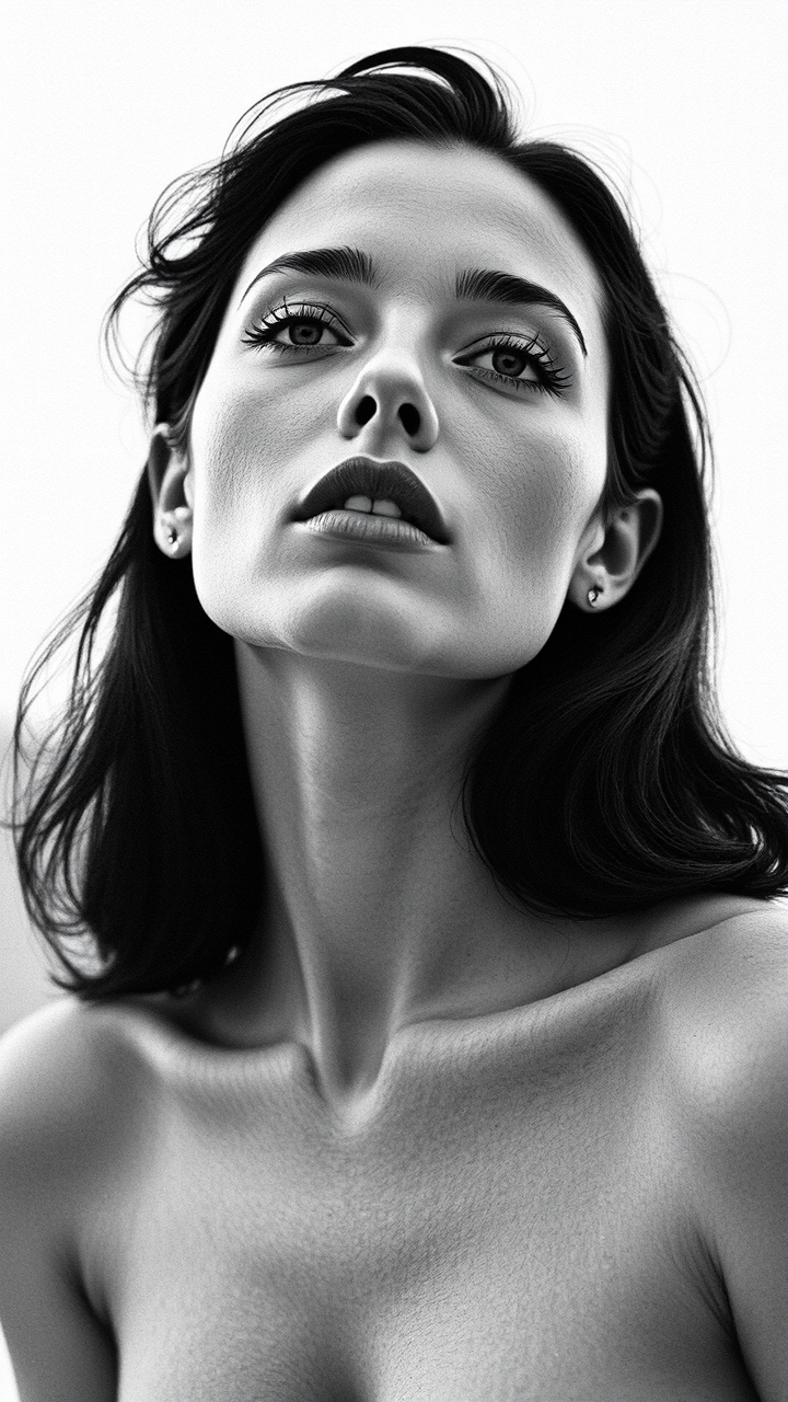 Black and white closeup