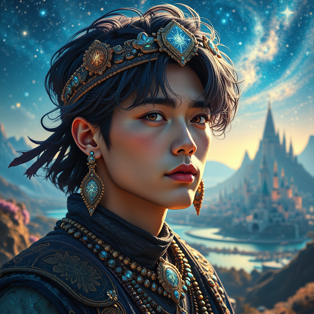 Male astromancer portrait with