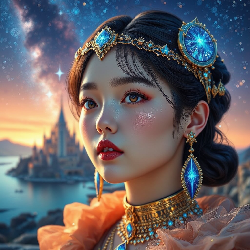 Female portrait under a