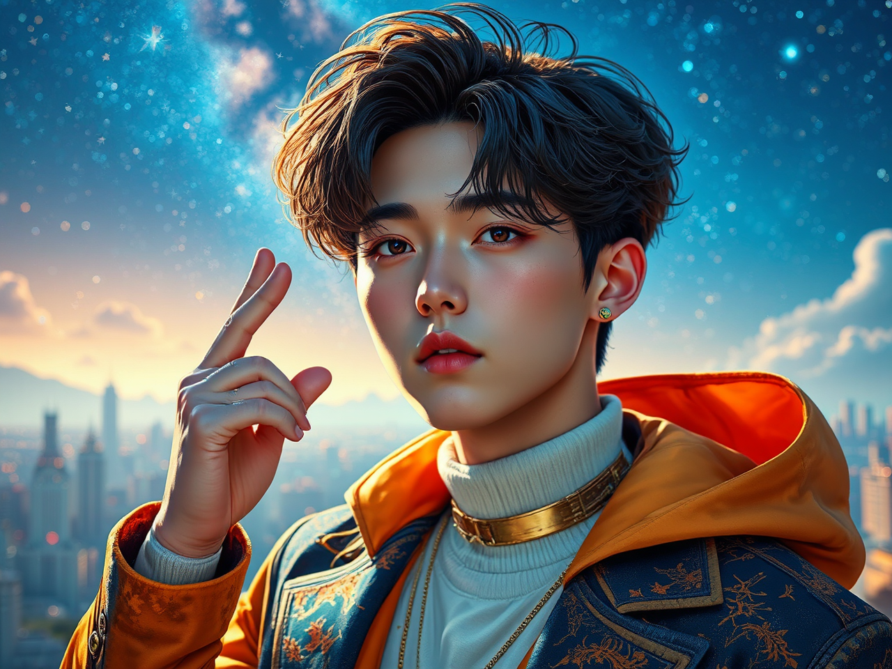 Male astromancer in a