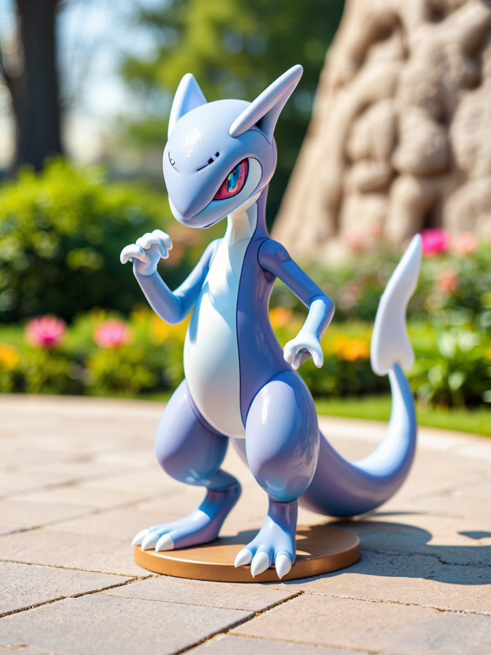A Pokémon Mewtwo statue