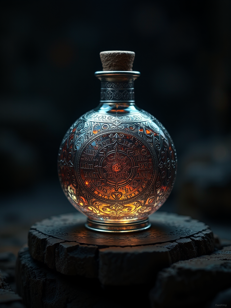 A magical, ornate crystal